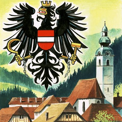 Der österreichische Adler, Emblem von Österreich von English School