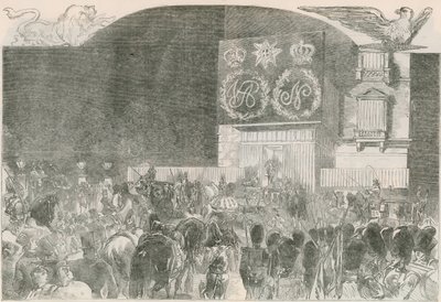 Der Kostümball in der französischen Botschaft, Albert Gate House - Ankunft Ihrer Majestät von English School