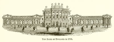 Die Bank of England im Jahr 1785 von English School