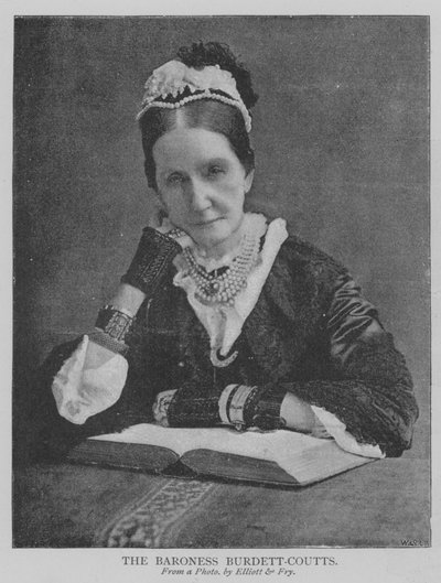 Die Baronin Burdett-Coutts (Gravur) von English School