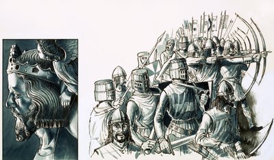 Die Schlacht von Bannockburn von English School