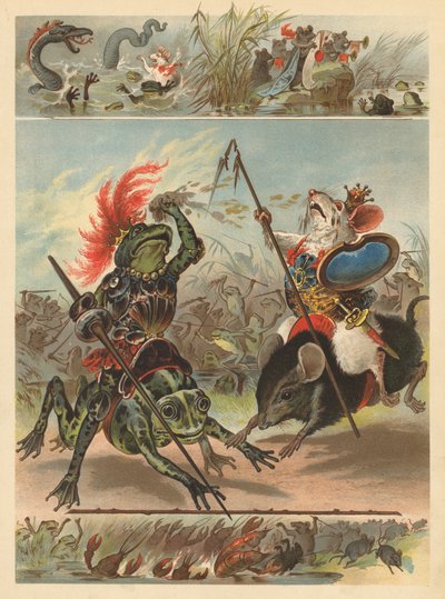 Die Schlacht der Frösche und Mäuse von English School