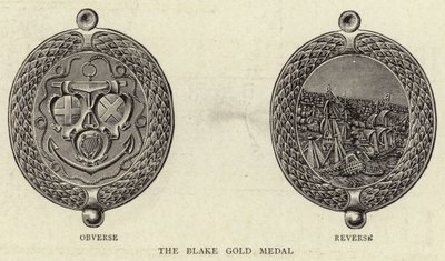 Die schwarze Goldmedaille (Gravur) von English School