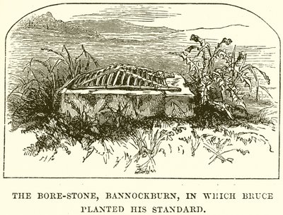 Der Bore-Stein, Bannockburn, in dem Bruce seine Standarte pflanzte von English School