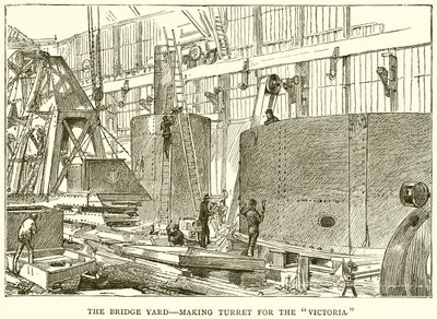 Die Brückenwerft - Herstellung des Turms für die Victoria von English School