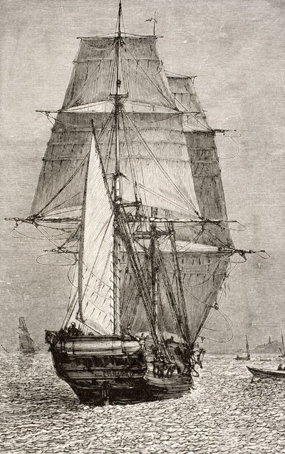 Die Brigg HMS Beagle, aus 