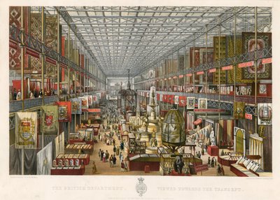 Die Britische Abteilung, Blick Richtung Transept, Große Ausstellung, 1851 von English School