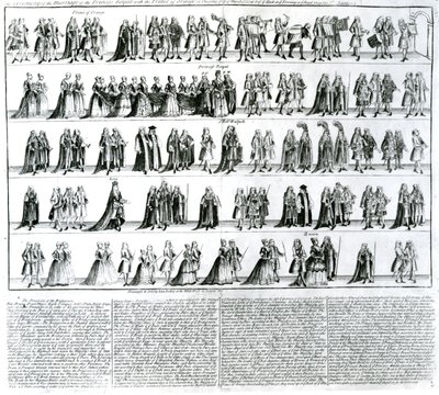 Die Zeremonie der Hochzeit der Prinzessin Royal mit dem Prinzen von Oranien, 1734 von English School