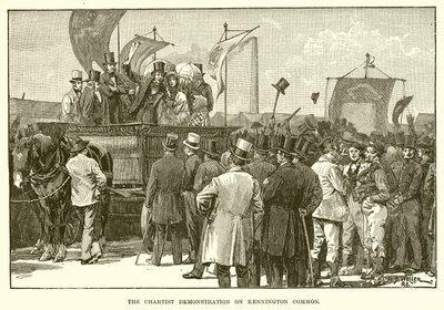 Die Chartisten-Demonstration auf Kennington Common von English School