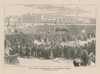 Die Chartistendemonstration auf dem Kennington Common von English School