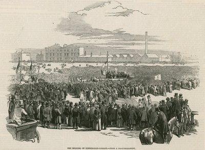 Das Chartisten-Treffen auf Kennington Common im Jahr 1848 von English School