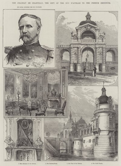 Das Schloss Chantilly, das Geschenk des Duc d