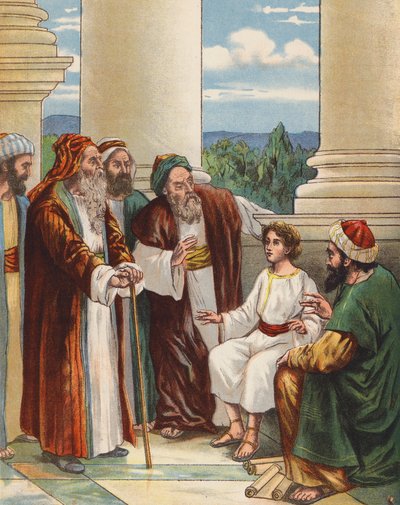 Das Jesuskind inmitten der Doktoren von English School
