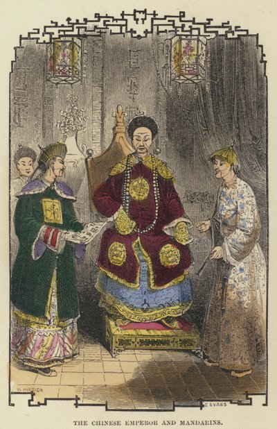 Der chinesische Kaiser und Mandarine von English School