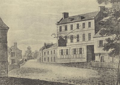 Das Christopher Inn in Eaton in Buckinghamshire (Gravur) von English School