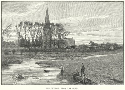 Die Kirche, von der Ouse aus (Gravur) von English School