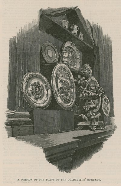Die Stadtgilden: Die Goldsmiths Company: Ein Teil des Tafelgeschirrs der Goldsmiths Company von English School