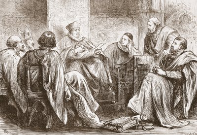 Das Konklave wählt den Kaiser von Deutschland, Illustration aus Die Geschichte des Protestantismus von James Aitken Wylie, veröffentlicht 1878 von English School