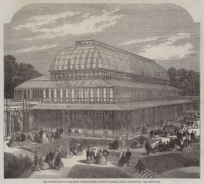 Das Konservatorium in den Gärten der Royal Horticultural Society, South Kensington (Gravur) von English School
