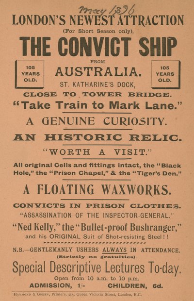 Das Sträflingsschiff aus Australien von English School