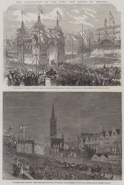 Die Krönung des Königs und der Königin von Preußen (Stich) von English School
