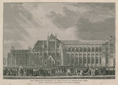 Die Krönungsprozession von Anne Boleyn zur Westminster Abbey von English School