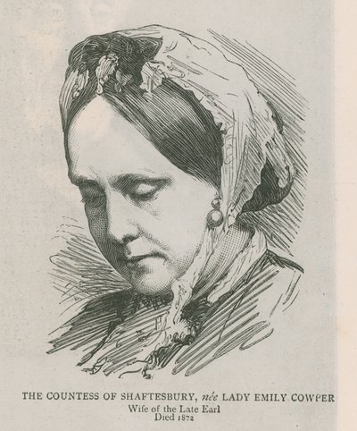 Die Gräfin von Shaftesbury, geborene Lady Emily Cowper von English School
