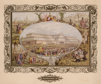 Der Kristallpalast, 1851, Die Große Ausstellung, Hyde Park, London von English School
