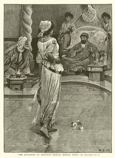 Die Tochter der Herodias tanzte vor ihnen (St Matthäus, XIV, 6) von English School