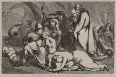 Der Tod von Lear, von Pickersgill, aus der jüngsten Karikaturenausstellung von English School