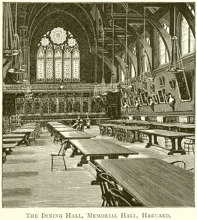 Der Speisesaal, Memorial Hall, Harvard von English School