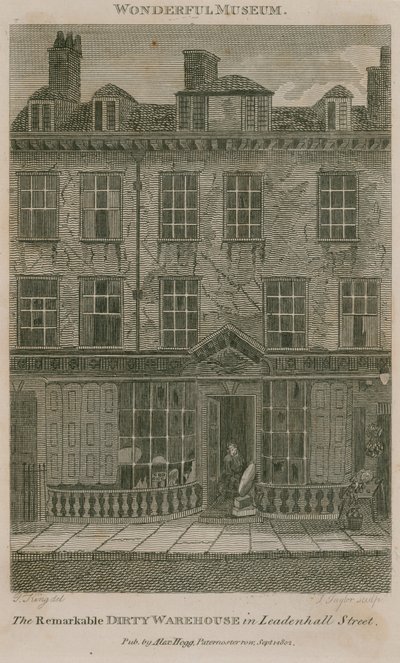 Das schmutzige Lagerhaus, Residenz in der Leadenhall Street, London, von Nicholas Bentley, auch bekannt als Dirty Dick von English School