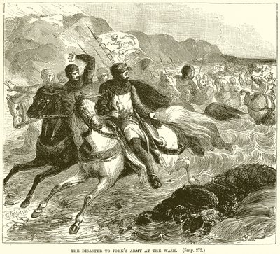 Das Unglück von Johns Armee am Wash von English School