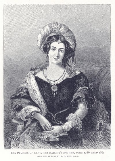 Die Herzogin von Kent, die Mutter Ihrer Majestät, geboren 1786, gestorben 1861 von English School