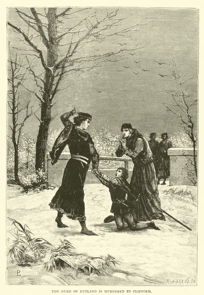 Der Herzog von Rutland wird von Clifford ermordet von English School