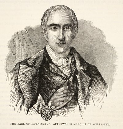 Der Earl of Mornington, später Marquis von Wellesley, Illustration aus Cassells Illustrierter Geschichte Indiens von James Grant, veröffentlicht 1879 von English School