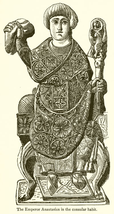Der Kaiser Anastasius im Konsulargewand von English School