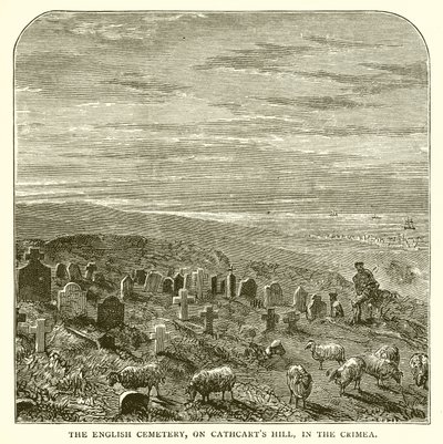Der englische Friedhof auf Cathcarts Hill auf der Krim von English School