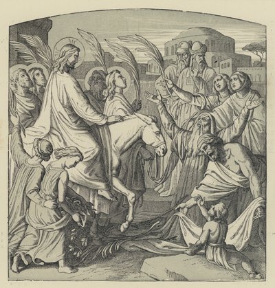 Der Einzug in Jerusalem (Gravur) von English School