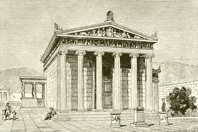 Das Erechtheion, ein berühmter Tempel in Athen für den Helden Erectheios von English School