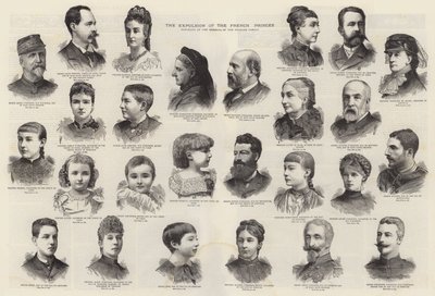 Die Vertreibung der französischen Prinzen (Gravur) von English School