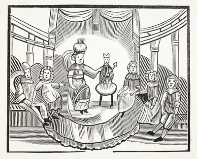 Die berühmte Geschichte von Tom Thumb, Illustration aus Chap-books des achtzehnten Jahrhunderts von John Ashton, veröffentlicht 1882 von English School