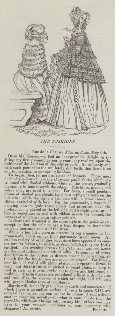 Die Moden (Gravur) von English School