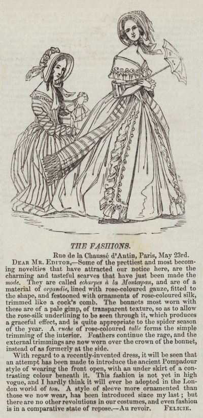 Die Moden (Gravur) von English School