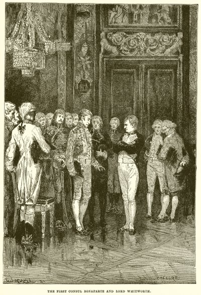 Der Erste Konsul Bonaparte und Lord Whitworth von English School