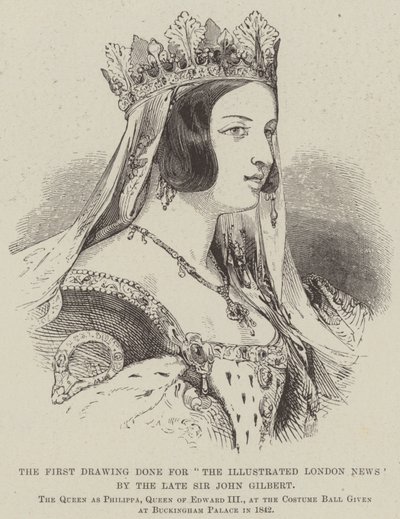 Die erste Zeichnung für "The Illustrated London News" von dem verstorbenen Sir John Gilbert von English School