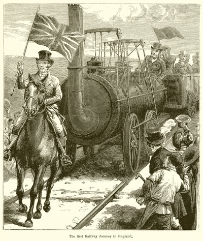 Die erste Eisenbahnfahrt in England von English School