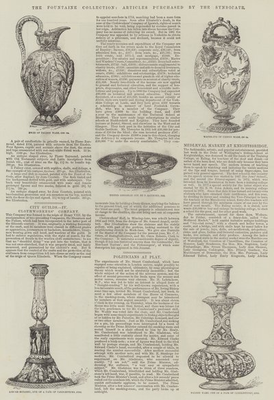 Die Fountaine-Sammlung, von der Syndikat gekaufte Artikel (Gravur) von English School