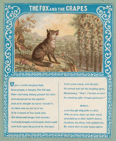 Der Fuchs und die Trauben von English School