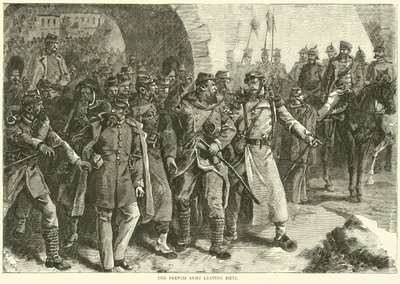 Die französische Armee verlässt Metz, Oktober 1870 von English School